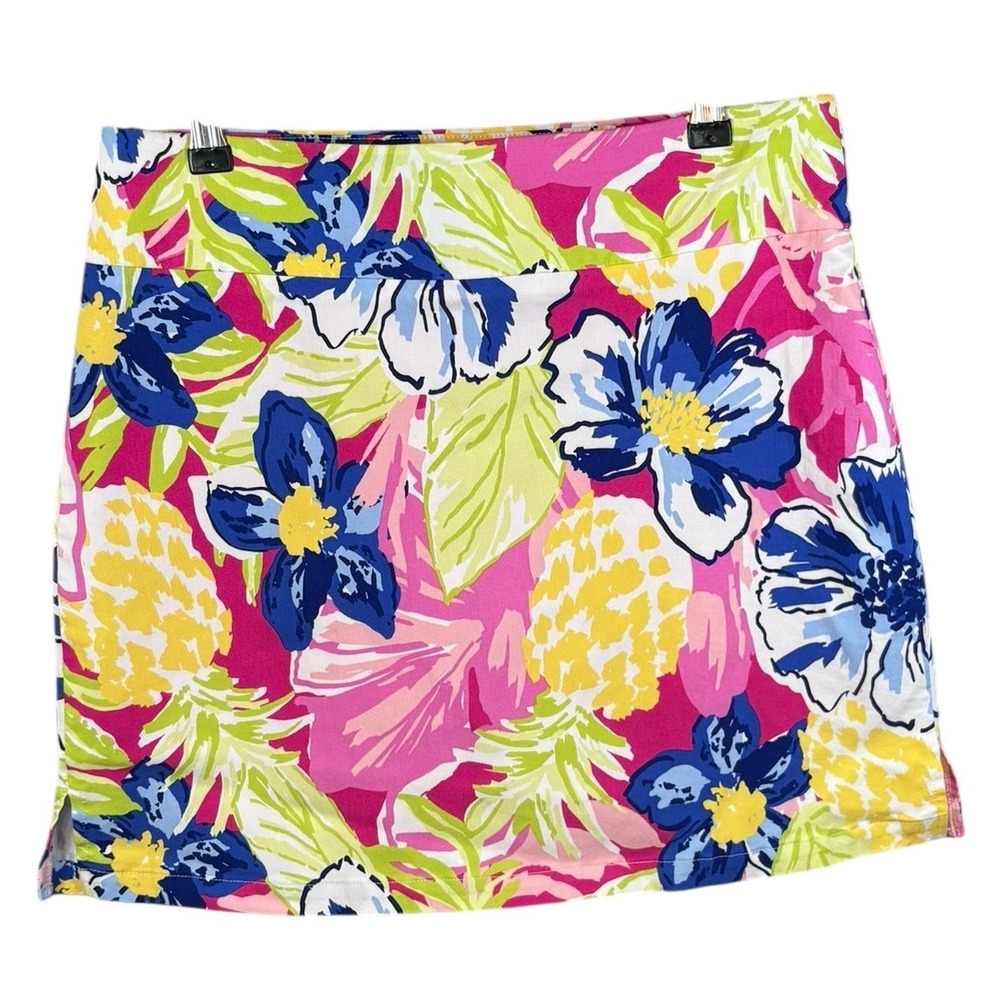 Rafaella Womens Pink Floral Pineapple Tropical Skort Size Small Active Golf Mini